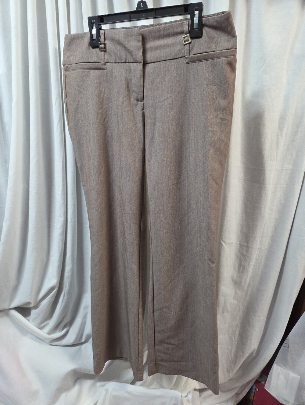Joe Benbasset Taupe Straight-Leg Dress Trousers
